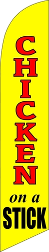 CHICKEN ON A STICK custom swooper banner sign flag