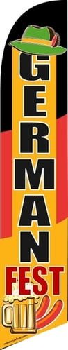 German Fest food swooper banner flag sign - Click Image to Close