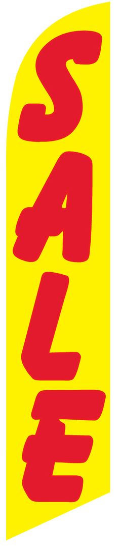 Sale yellow red swooper banner flag - Click Image to Close