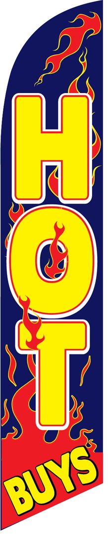 Hot buys swooper banner sign flag - Click Image to Close