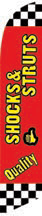 Shocks and struts feather swooper banner flag - Click Image to Close