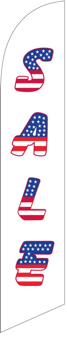 Sale swooper banner sign flag patriotic flag design