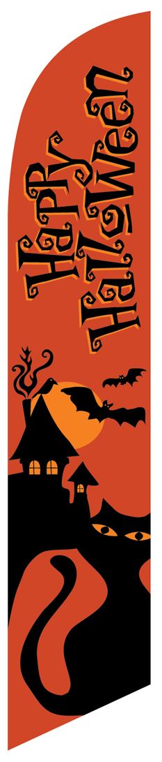 Halloween swooper banner sign flag - Click Image to Close