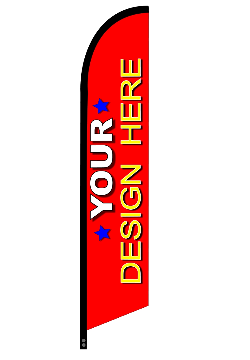 1A YOUR CHOICE custom swooper feather flag banner - Click Image to Close