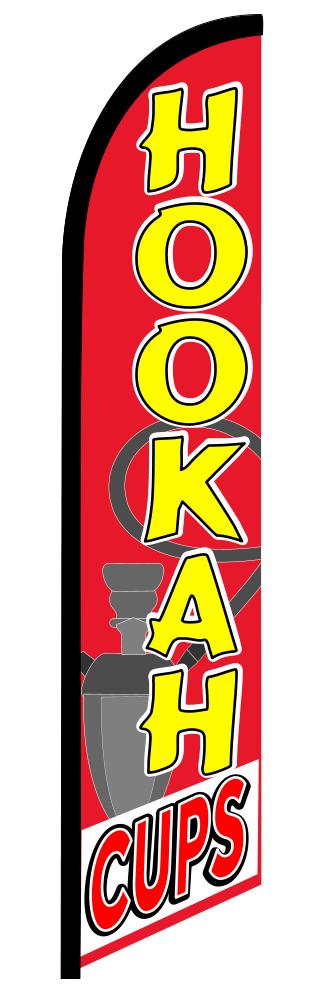 HOOKAH CUPS swooper banner sign flag