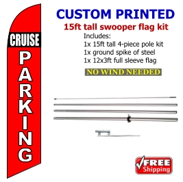 CRUISE PARKING swooper feather banner sign flag