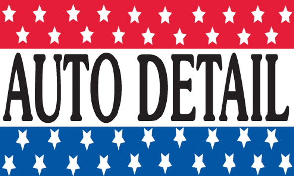 AUTO DETAIL flag banner 3x5ft - Click Image to Close