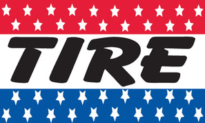 TIRE flag banner 3x5ft - Click Image to Close