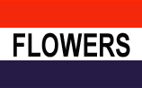 FLOWERS flag banner 3x5ft - Click Image to Close