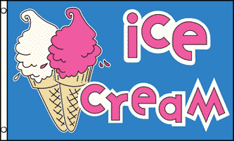 ICE CREAM 3x5ft flag banner - Click Image to Close