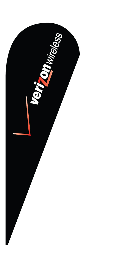 VERIZON teardrop feather flag sign kit - Click Image to Close