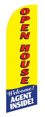 Open house welcome agent inside yellow flag kit w bag - Click Image to Close