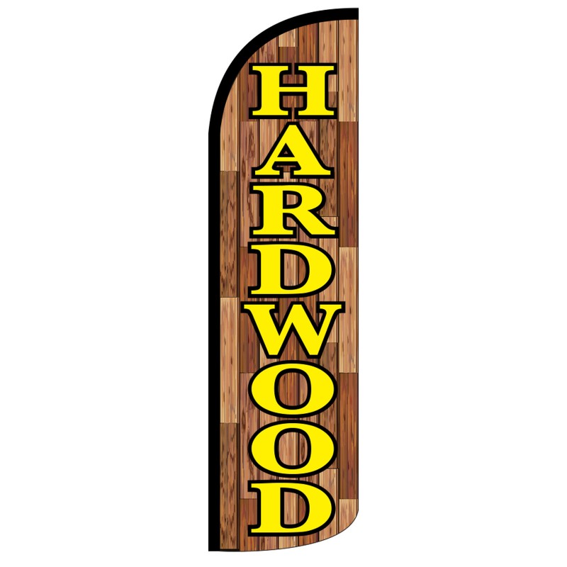 Hardwood sale swooper banner sign flag - Click Image to Close