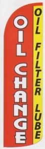 Oil change super size swooper feather flag banner - Click Image to Close