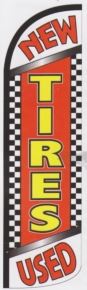 New & used tires super size swooper banner sign flag - Click Image to Close