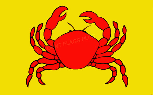Crab flag banner 3x5ft