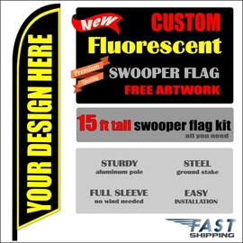NEW Fluorescent swooper feather banner sign flag kit