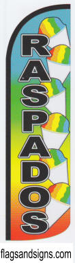 Raspados colors swooper banner sign flag - Click Image to Close