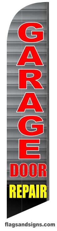 GARAGE door repair swooper banner sign flag - Click Image to Close