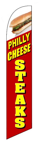 Philly cheese steaks restaurant swooper banner sign flag - Click Image to Close