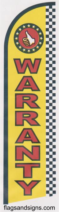 Warranty auto dealer swooper feather banner sign flag - Click Image to Close