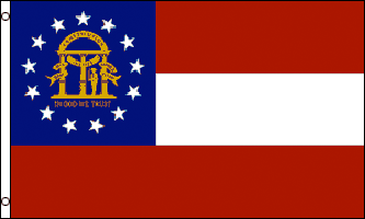 GEORGIA State flag banner 3x5ft