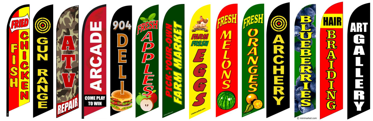 Quality swooper flags with custom design