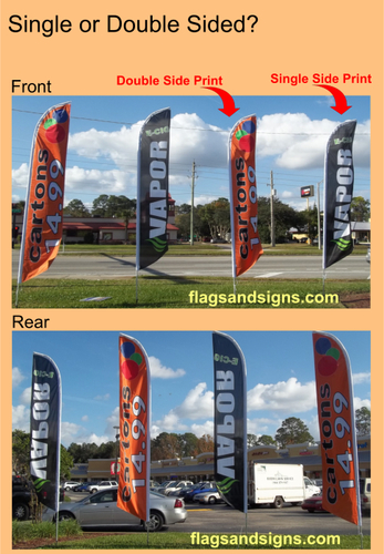 double or single sided swooper feather wave flag banner