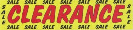 CLEARANCE SALE banner sign 3x8ft