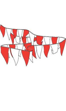 Pennant string 105ft colors red white