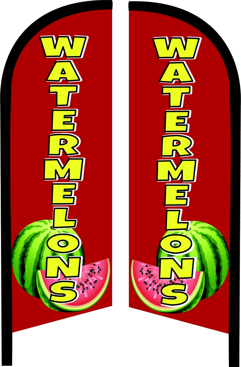 WATERMELONS swooper flag kit 8 feet tall 1888D - Click Image to Close