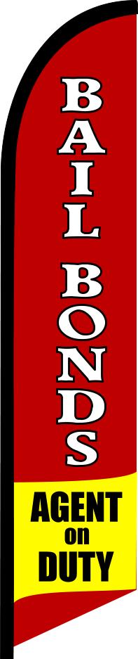 BAIL BONDS AGENT on DUTY swooper banner sign flag
