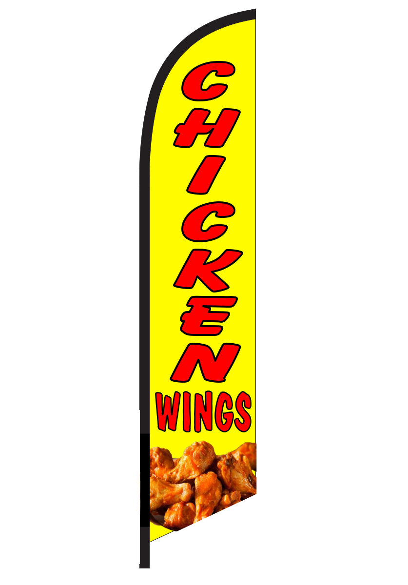 Chicken wings large swooper feather banner sign flag
