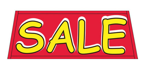 SALE red/yellow Car Dealer Windshield banner sign