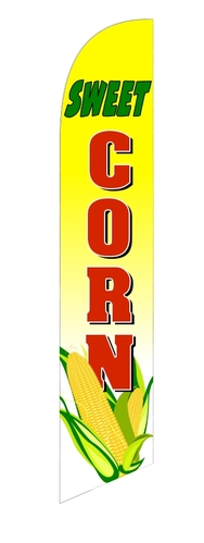 Sweet fresh corn swooper feather banner flag sign