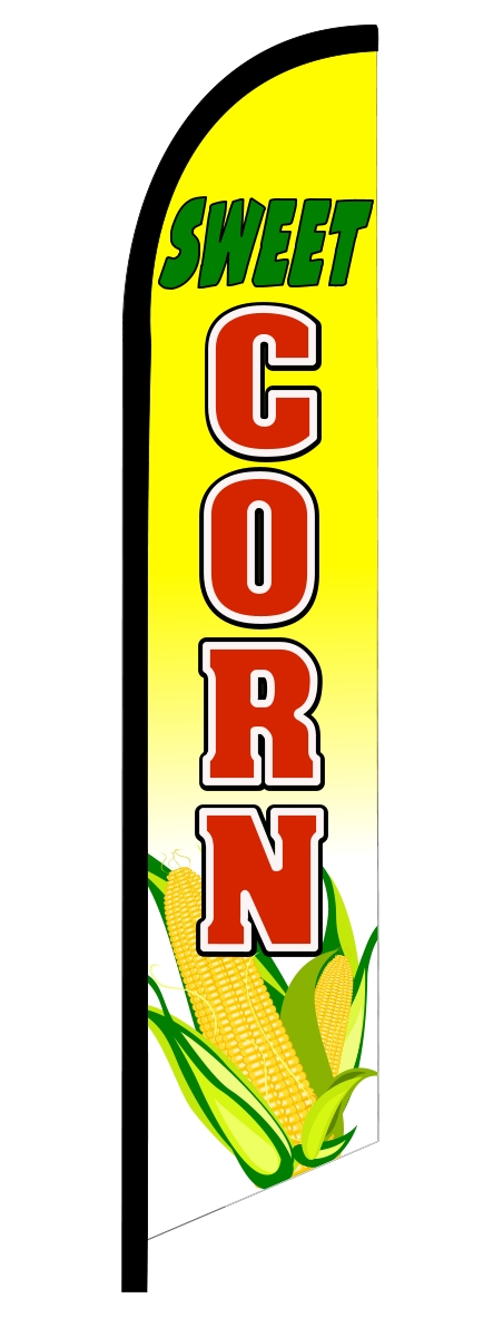 Sweet fresh corn swooper feather banner flag sign 3067