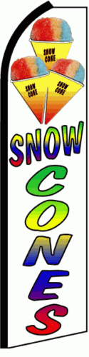 Snow Cones swooper vertical banner sign flag - Click Image to Close