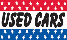 USED CARS dealer flag stars flag 3x5ft