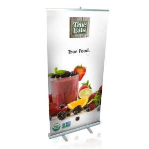 33"W X 80"H RETRACTABLE BANNER STAND with PRINT