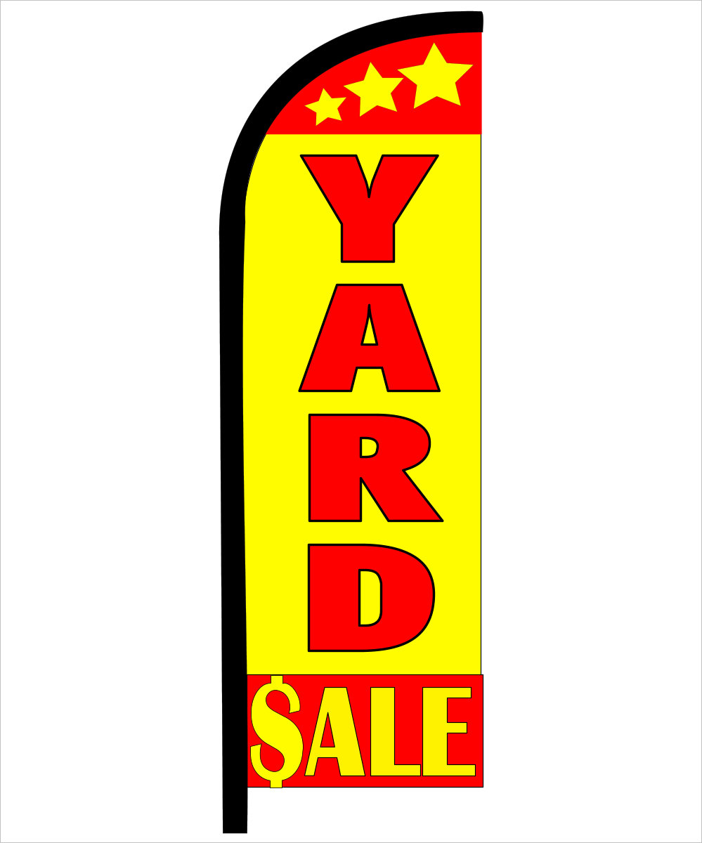 YARD SALE swooper feather flutter flag kit 8 feet tall - Click Image to Close