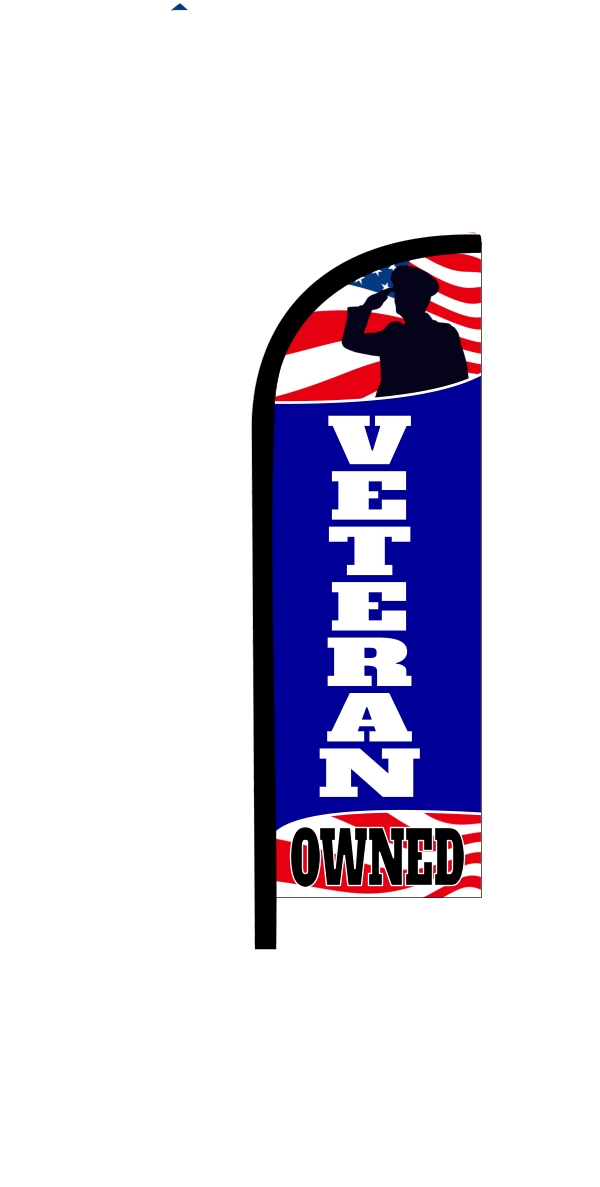 VETERAN OWNED swooper flag kit 8feet tall 3858 - Click Image to Close