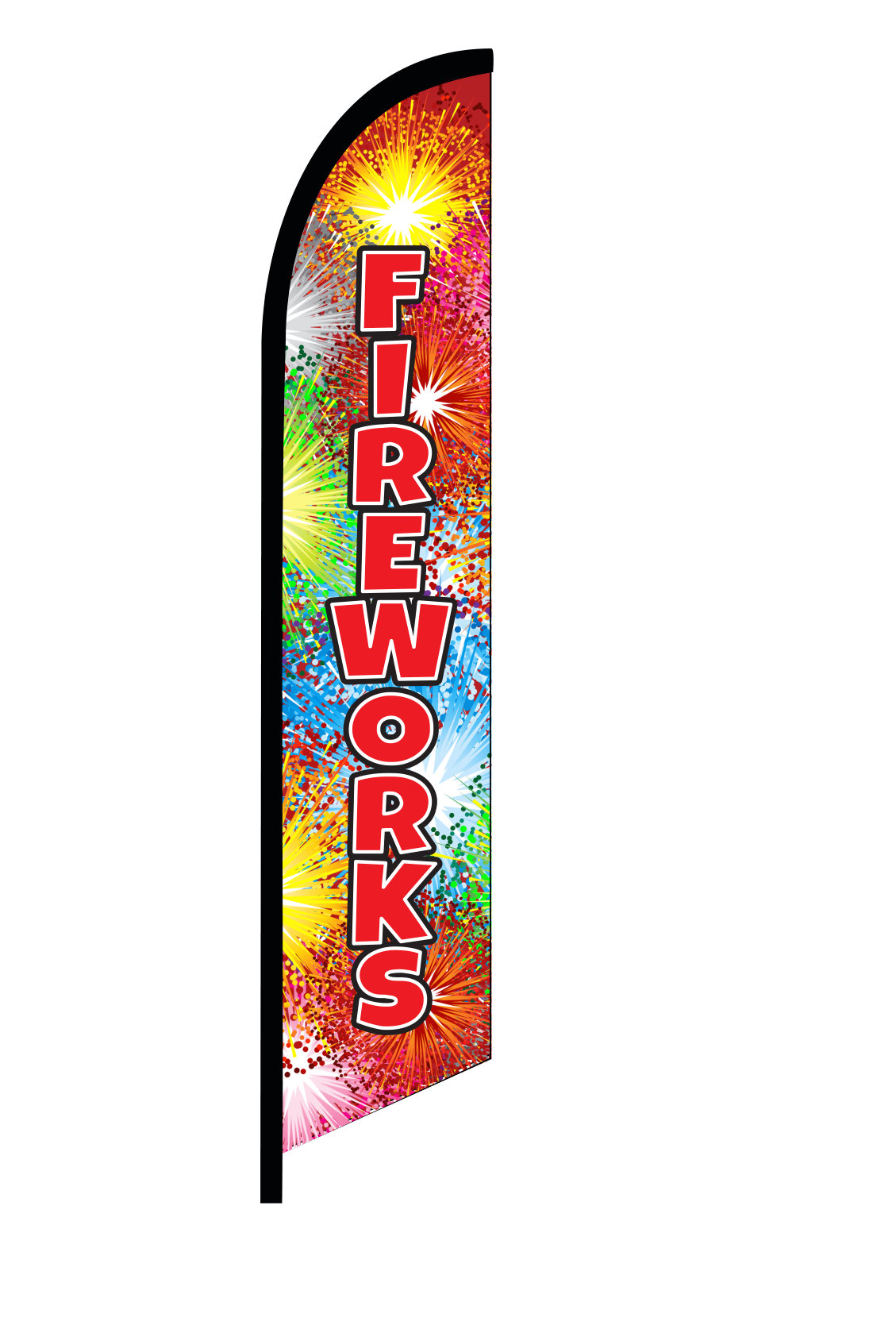 FIREWORKS swooper feather banner sign flag 3887