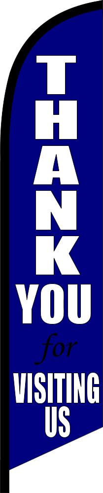 THANK YOU for VISITING US swooper banner sign flag