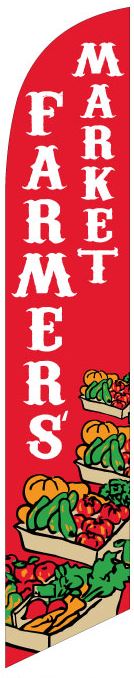 Farmers market produce swooper feather banner sign flag