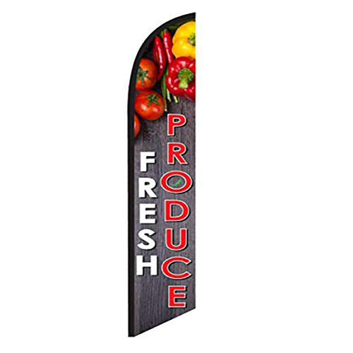 FRESH PRODUCE swooper banner sign flag - Click Image to Close