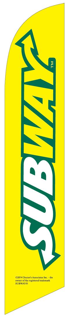 SUBWAY restaurant swooper banner sign flag - Click Image to Close