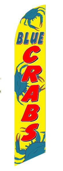 Blue crabs swooper sign flag banner yellow