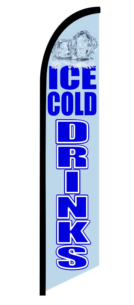 ICE COLD DRINKS swooper banner sign flag