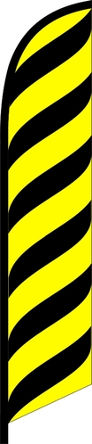 BLACK YELLOW lines waves swooper banner sign flag