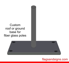 Roof / deck mount for swooper flags with fiber glass poles
